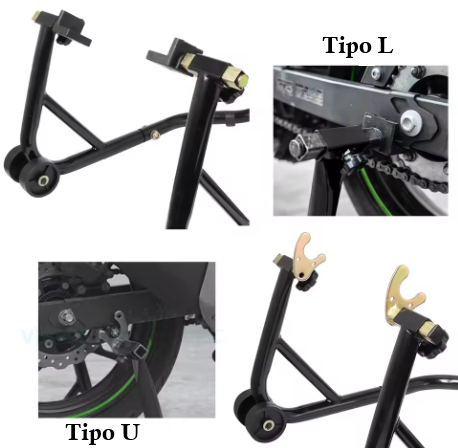 Soporte universal para rueda trasera y delantera de moto