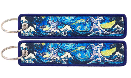 Llavero Bordado Van Gogh - Onda Japonesa