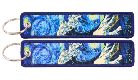 Llavero Bordado Van Gogh - Onda Japonesa