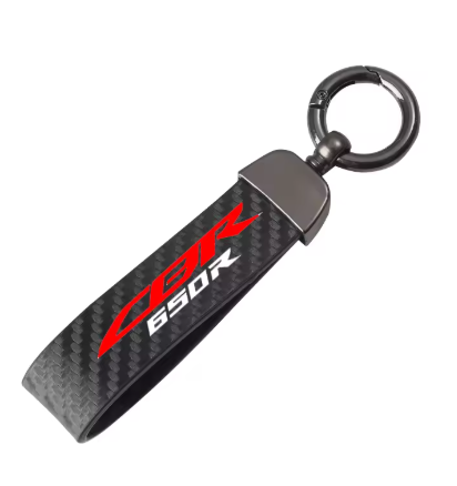 Llavero de fibra de carbono y cuero Honda CBR650R