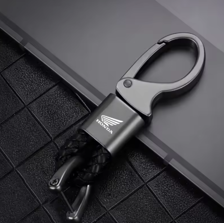 Llavero de cuerda tejida y metal Honda mugen power