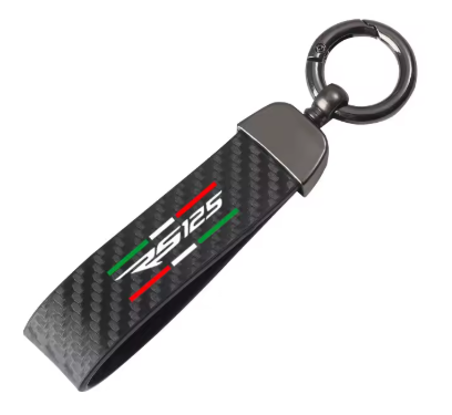 Llavero de fibra de carbono con cordón para Aprilia RS125