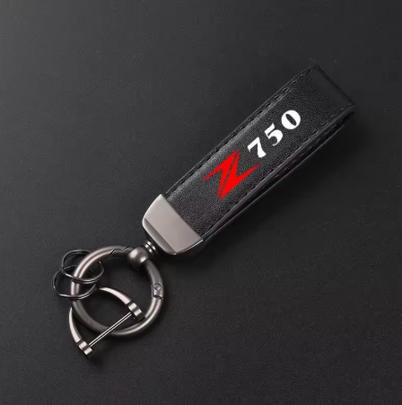 Llavero de cuero y fibra de carbono Kawasaki Z750