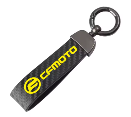 Llavero de cuerda de cuero y fibra de carbono para CFMoto