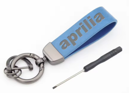 Llavero de Aprilia de cuero