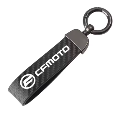 Llavero de cuerda de cuero y fibra de carbono para CFMoto