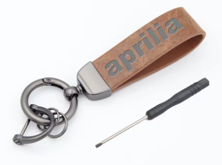 Llavero de Aprilia de cuero