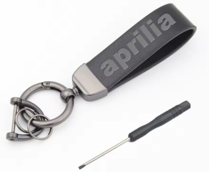 Llavero de Aprilia de cuero