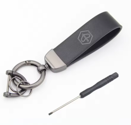 Llavero de cuero y metal para Piaggio