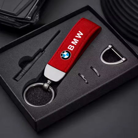 Llavero de cuero de ante para BMW