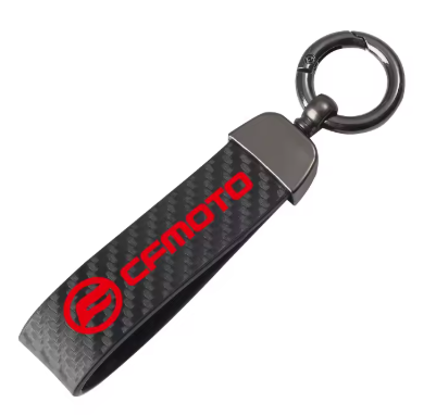 Llavero de cuerda de cuero y fibra de carbono para CFMoto