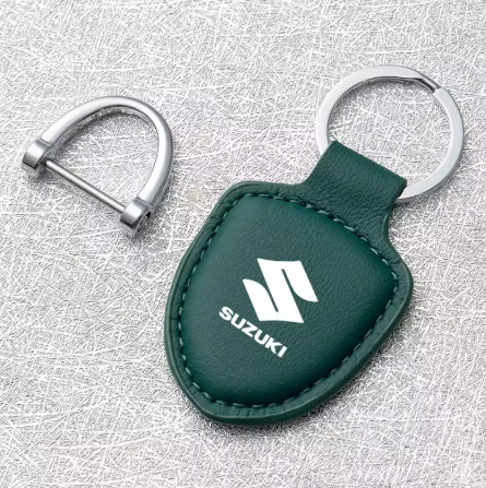 Llavero de cuero premium con emblema para Suzuki
