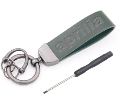 Llavero de Aprilia de cuero