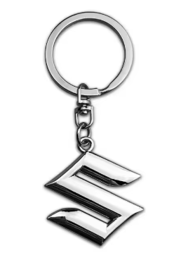 Llavero metal y cuero logo para Suzuki