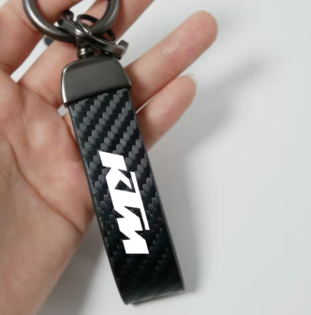 Llavero con anillo de fibra de carbono para KTM