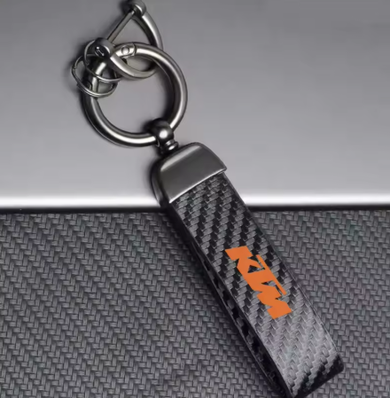 Llavero con anillo de fibra de carbono para KTM