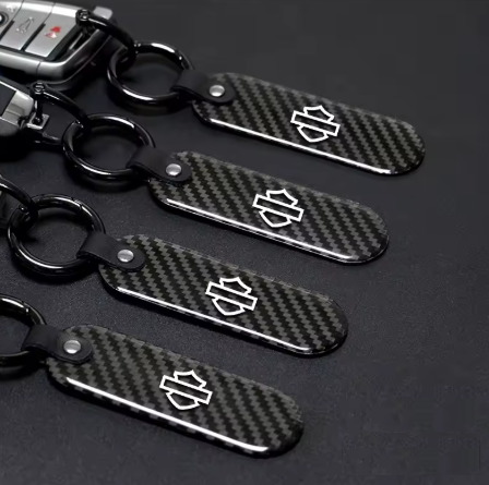 Llavero de fibra de carbono para Harley-Davidson